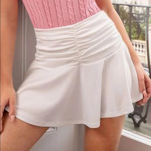 Shien ruched mini skirt